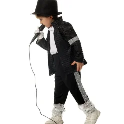 Michael Jackson Billie Jean 80er Hip Hop Kostum Kinder Jungen Cosplay Outfit Set