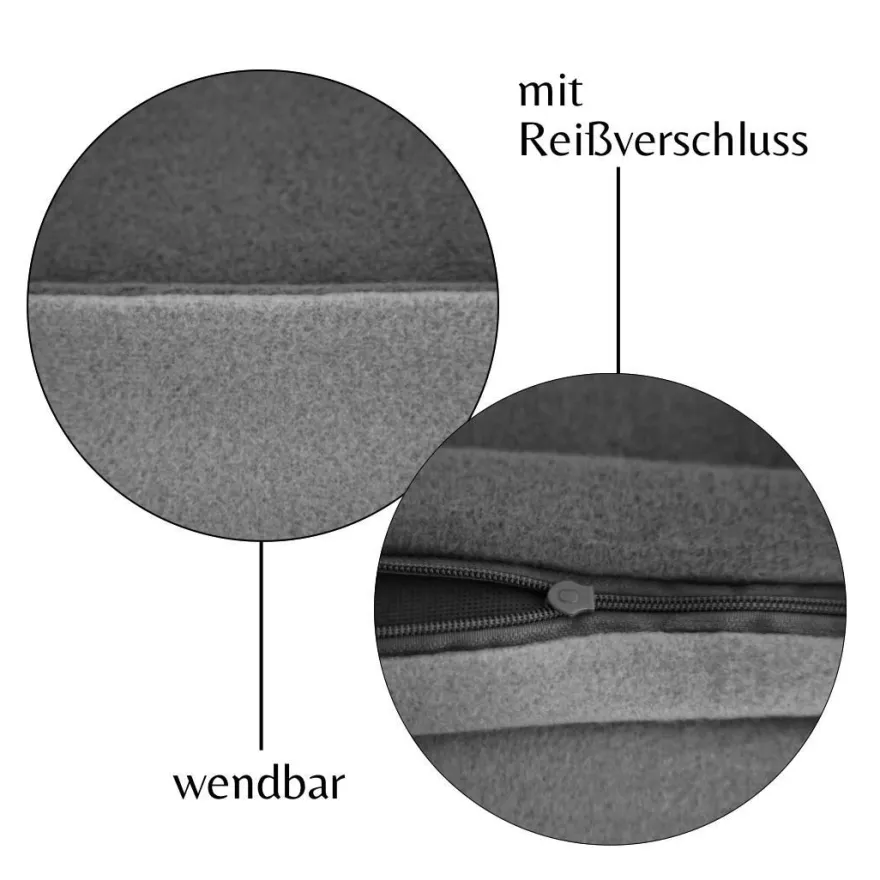 Microfaser Fleece Bettwäsche mit verdecktem Reißverschluss - einfarbig & wendbar