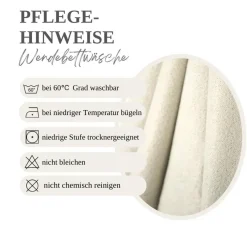 Microfaser Fleece Bettwäsche mit verdecktem Reißverschluss - einfarbig & wendbar