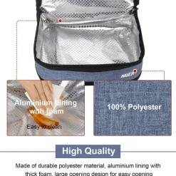 MIER Kühltasche für Lebensmittel, Insulated Travel Kit für Damen und Herren