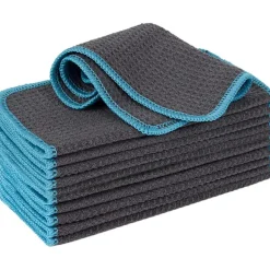 Mikrofasertücher Grau 20x20 cm 12 Stück VIVOTE Fusselfrei Waffeltuch