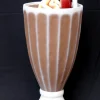 Milchshake Schokolade übergroß XXL 104cm für draußen aus Polyresin