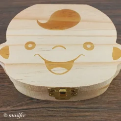 Milchzahndose für Jungen, Naturholz-Zahnbox Art.-Nr. 12200