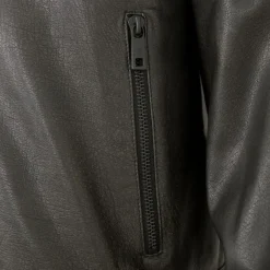 Milestone - Herren Echtleder Lederjacke Lammnappa schwarz