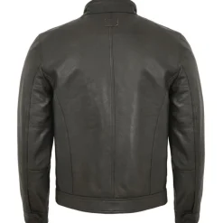 Milestone - Herren Echtleder Lederjacke Lammnappa schwarz