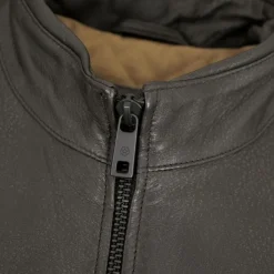 Milestone - Herren Echtleder Lederjacke Lammnappa schwarz