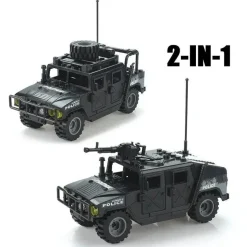 Militär Fahrzeug Baustein Set Panzerwagen SWAT Armee kompatibel Spielzeug