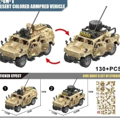 Militär Fahrzeug Baustein Set Panzerwagen SWAT Armee kompatibel Spielzeug