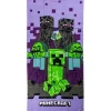 Minecraft Purple Badetuch, Strandtuch 70x140cm
