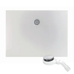 Mineralguss Duschwanne StoneFlat E 140 x 90 weiß Viega Tempoplex Dusche viereck