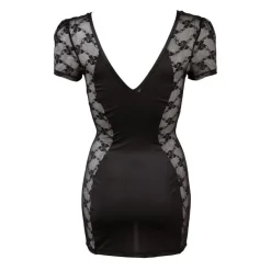 Mini-Kleid mit Front-Zip S M L XL transparent dessous Club Partykleid