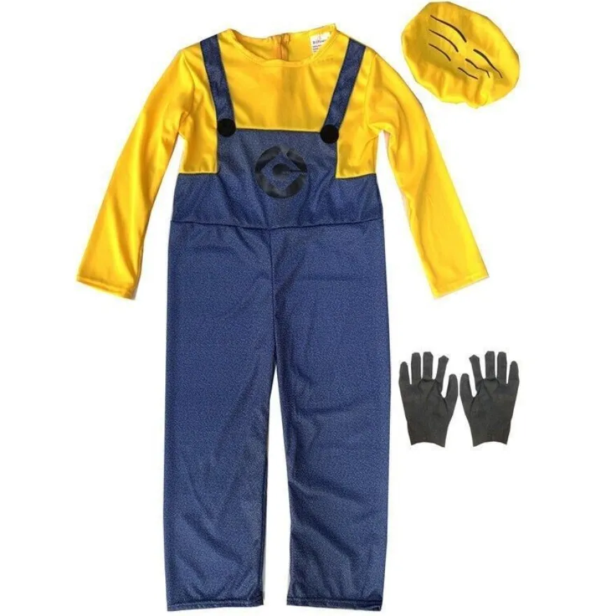 Minions Cosplay Kostum Jumpsuit Kinder Jungen Madchen Karneval Halloween Party
