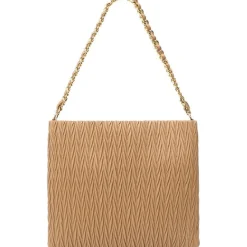 Miss Lulu Schultertasche Kamel in Lederoptik
