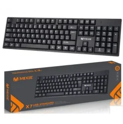 MIXIE X70 Kabelgebundene USB A Tastatur Keyboard 104 Tasten Standard Restposten