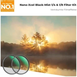 82mm Black-Mist 1/4 & 1/8 Filter Set Diffusion Effektfilter für Filmlook
