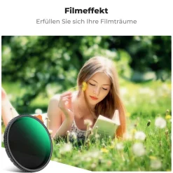 82mm Black-Mist 1/4 ND2-ND32 2in1 Filter Variable ND Filter & Promist Filter