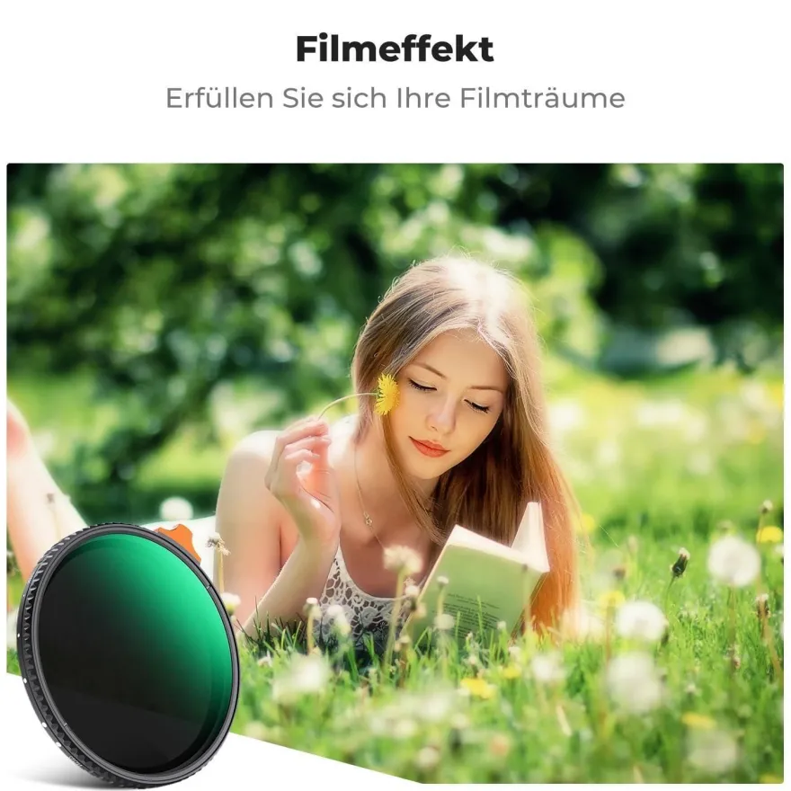 82mm Black-Mist 1/4 ND2-ND32 2in1 Filter Variable ND Filter & Promist Filter
