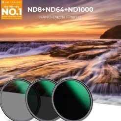 77mm ND Filterset ND8 + ND64 + ND1000 Premium Neutral Graufilter Kit