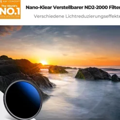 77mm Variabler ND Filter Graufilter K-Serie ND2-ND2000