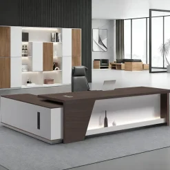Moderner L-förmiger Schreibtisch mit Stauraum, 160x80x75cm, Schwarz-Weiß Design