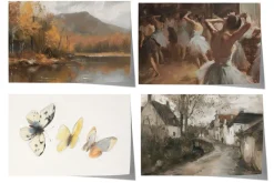 Moderne Vintage Kunst Poster · Geschenkidee · Landschaft Ballett Schmetterlin