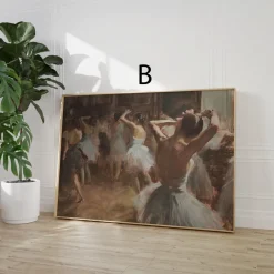 Moderne Vintage Kunst Poster · Geschenkidee · Landschaft Ballett Schmetterlin