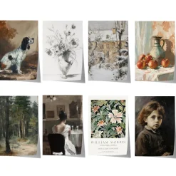 Moderne Vintage Kunst Poster · Geschenkidee · Tiere Blumen Landschaft Klassis