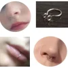 MODRSA 8 Stück Fake Nasenpiercing 20G Nasenring Nippel Ring Piercing Hoop Set