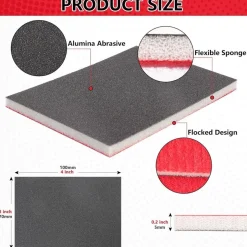 Mogrqap 32 Stück Schleifschwamm Set, 3000 Körnung, Flexible Schleifpads