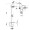 Monitor Schreibtisch Halterung Halter Kabelkanal max. 8kg 13-32