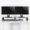 Monitorständer Ergonomischer Glas Ständer für Schreibtisch 2 Monitore Schwarz