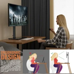 Monitor Ständer 27-43 Zoll schwenkbar neigbar höhenverstellbar schwarz