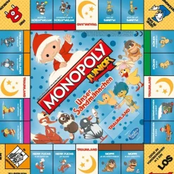 Monopoly Junior Unser Sandmännchen + 4 extra Spielfiguren Pittiplatsch Moppi NEU