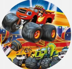 Monstertruck Großes Auto Essbar Zuckermasse Tortenbild Tortenaufleger + 4 Muffin