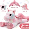 MorisMos Einhorn Kuscheltier XXL 110cm mit Flügel, riesiges Plüschtier als