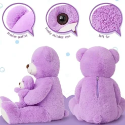 MorisMos Riesen Teddybär 100cm mit Babybär, XXL Kuscheltier für Mädchen und