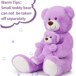 MorisMos Riesen Teddybär 100cm mit Babybär, XXL Kuscheltier für Mädchen und