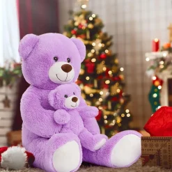 MorisMos Riesen Teddybär 100cm mit Babybär, XXL Kuscheltier für Mädchen und