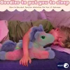 MorisMos XXL Einhorn Kuscheltier 50cm mit 3 Babys im Bauch, leuchtet im