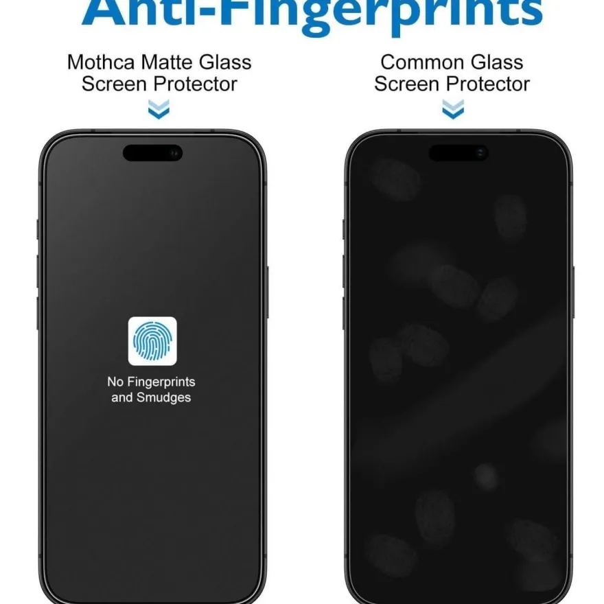 Mothca Matte Panzerglas für iPhone 17 / 16 Pro (6.3 Zoll) - 2 Stück, 9H