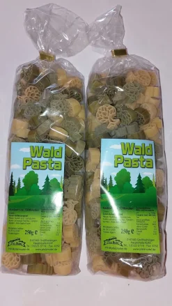 Motivnudeln Einhörner Wald Trauben 1Set = 2x 250g Nudeln Pasta Streuteile Bäume Baum