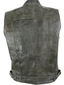 Motorrad & Biker Rind LEDER Weste Custom Cracker Kutte Club Cuir