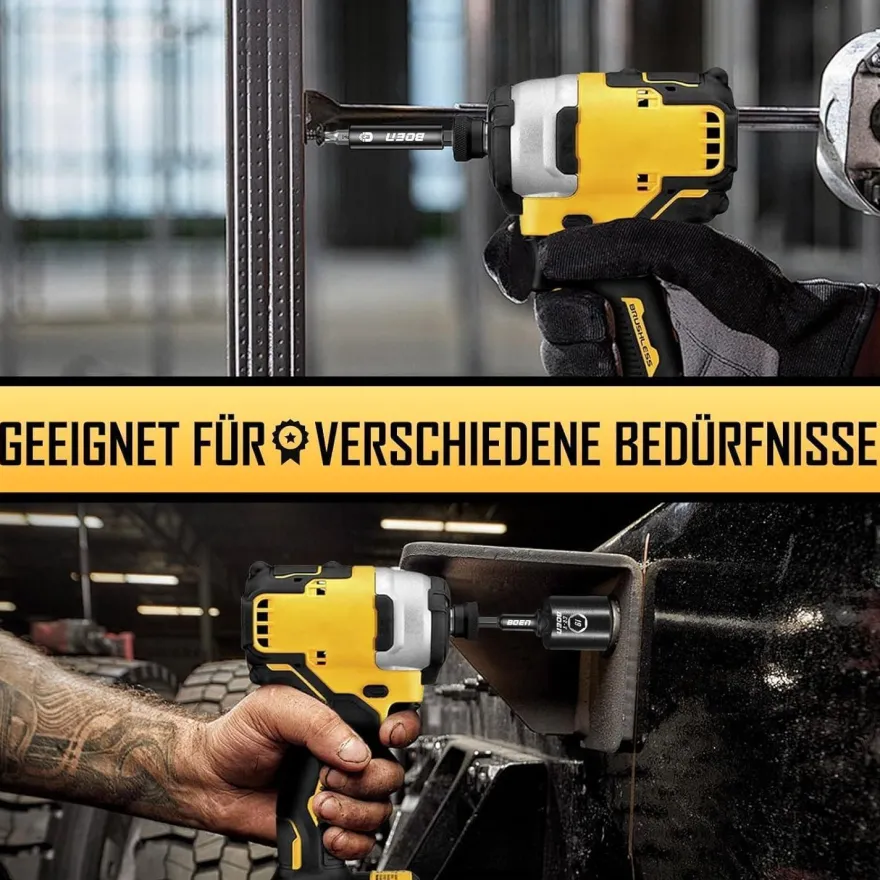 Mr. wintek 4-teiliges Schlagschrauberadapter & Magnetischer Bithalter Set
