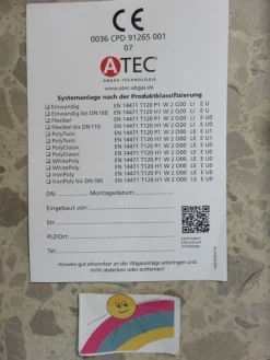 10m SET ATEC Abgassystem Grundpaket Set DN60/100 starres Abgassystem raumluftunabhäng