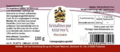 MSM organischer Schwefel | Reinheitsgrad 99,9