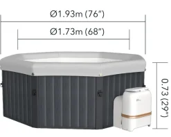 MSPA Whirlpool Tuscany 2026 Outdoor Pool 6 Pers. App Steuerung UVC XXL