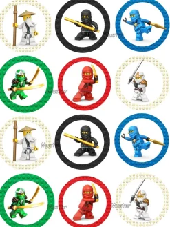24 Muffinaufleger Geburtstag Ninjago Motiv 3 Geburtstag Oblatenpapier