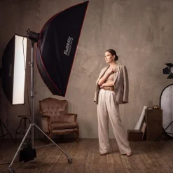 Multiblitz Softbox SF-30x120 Bowens Diffusor Grid Foto Soft Box Studiolicht