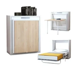 Multimo Capsule Klappbett / Wandbett / Schrankbett mit Klapptisch