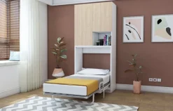 Multimo Capsule Klappbett / Wandbett / Schrankbett mit Klapptisch